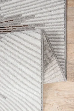 Tapis Mila brillant, abstrait design, Gris, 160 x 230 cm