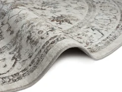 Tapis Mila brillant, classique ancien, Crème, 200 cm Rond