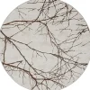 Tapis Mila brillant, nature, Crème, 200 cm Rond