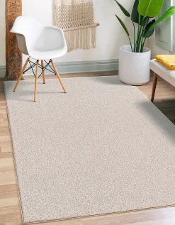 Tapis moderne uni anti-salissures, Beige, 200 x 290 cm - NATAL