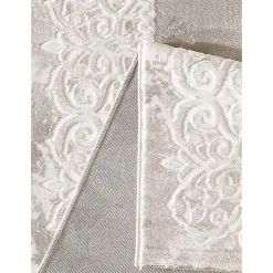 Tapis oriental tissé motif ancestral LYN7 BALROD, beige