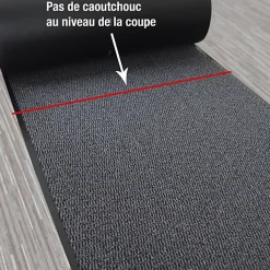 Tapis paillasson pour porte d'entrée - Anthracite - Rouleau de 0,9m x 2m