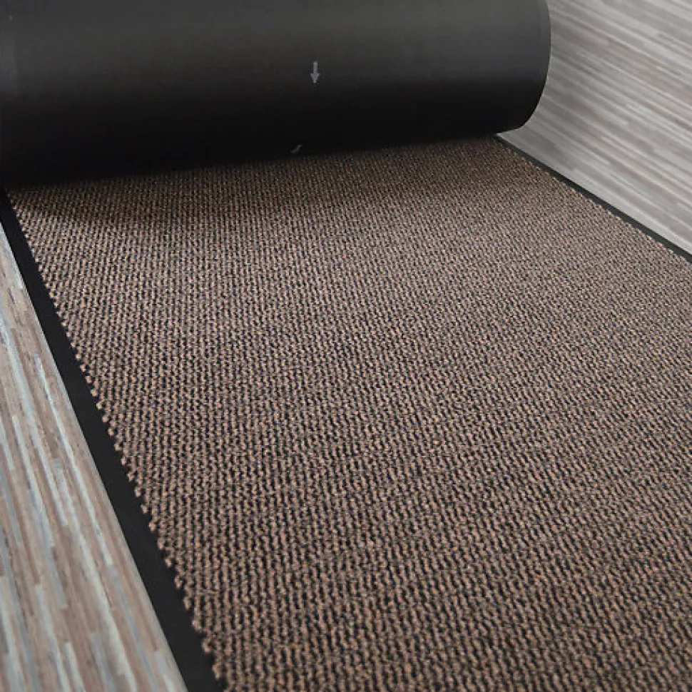Tapis paillasson pour porte d'entrée - Marron - 80 x 120 cm