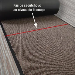 Tapis paillasson pour porte d'entrée - Marron - 80 x 120 cm