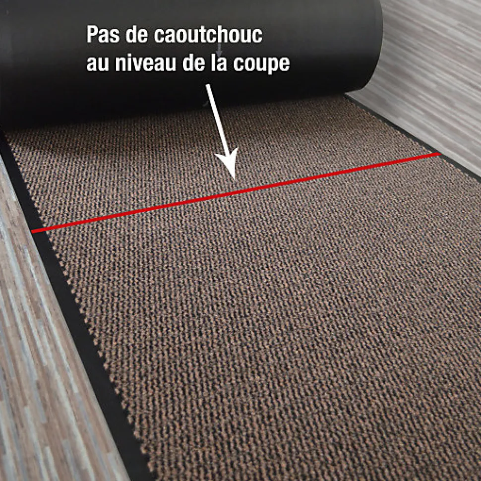 Tapis paillasson pour porte d'entrée - Marron - 80 x 120 cm