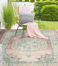Tapis Palma extérieur Oriental, Rose, 200 x 290 cm