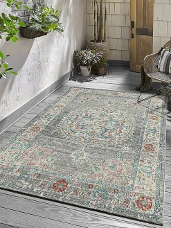 Tapis Palma extérieur Oriental, Gris, 140 x 200 cm