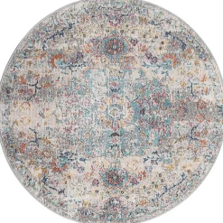 Tapis Palma extérieur Vintage, Multi, 120 cm Rond