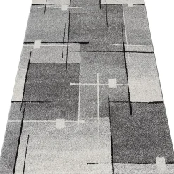 Tapis Pearl moderne salon découpe contour, Gris, 120 x 160 cm