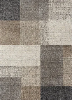 Tapis Pearl moderne salon découpe géométrique, Beige, 200 x 280 cm