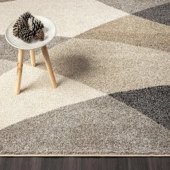 Tapis Pearl moderne salon moderne contour, Beige, 200 x 280 cm