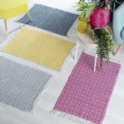 Tapis Pithaya - tapis rectangle à franges - Douceur d'Intérieur - Tapis 50 x 80