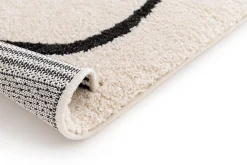 Tapis poil ras Chios L. 120 x l. 170 x ep. 2,2 cm blanc GoodHome