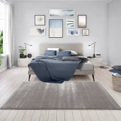 Tapis poil ras Diablo L. 120 x l. 170 x ep. 1,5 cm gris GoodHome