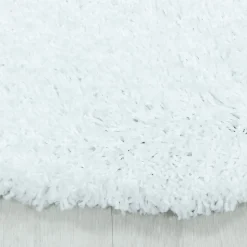 Tapis poils longs shaggy tissé motif uni UNI I, Blanc
