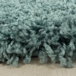 Tapis poils longs shaggy tissé motif uni UNI I, Bleu