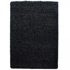 Tapis poils longs shaggy tissé motif uni UNI L, anthracite