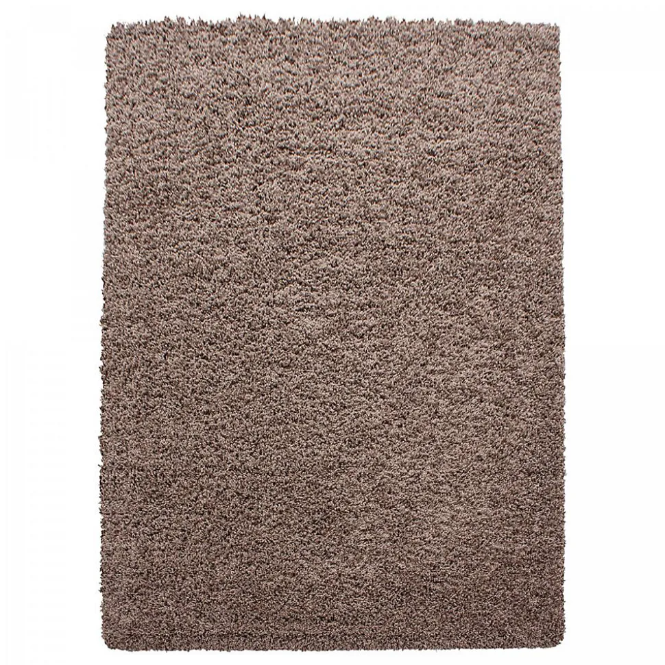 Tapis poils longs shaggy tissé motif uni UNI L, Mocca