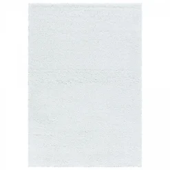 Tapis poils longs shaggy tissé motif uni UNI B, Blanc