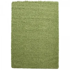 Tapis poils longs shaggy tissé motif uni UNI L, Vert