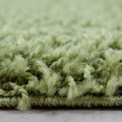 Tapis poils longs shaggy tissé motif uni UNI L, Vert