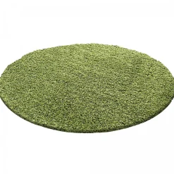 Tapis poils longs shaggy tissé motif uni UNI L, Vert