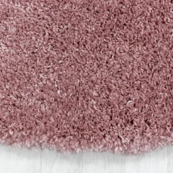 Tapis poils longs shaggy tissé motif uni UNI B, Rose