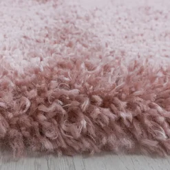 Tapis poils longs shaggy tissé motif uni UNI B, Rose