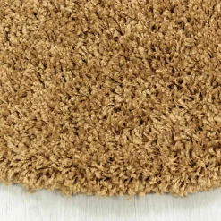 Tapis poils longs shaggy tissé motif uni UNI I, Or