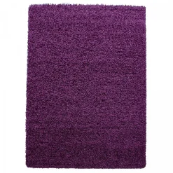 Tapis poils longs shaggy tissé motif uni UNI L, Violet