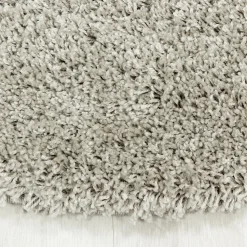Tapis poils longs shaggy tissé motif uni UNI I, Beige