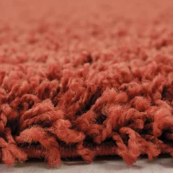 Tapis poils longs shaggy tissé motif uni UNI L, Terra