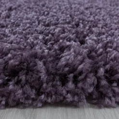 Tapis poils longs shaggy tissé motif uni UNI I, Violet