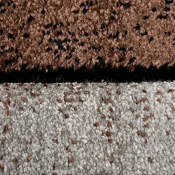 Tapis pour une chambre ou une entrée tissé motif géométrique LYN8 GEOME, Beige, marron, gris