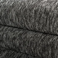 Tapis pour une chambre ou une entrée tissé motif uni SAKRDA, Noir
