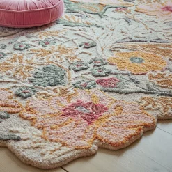 Tapis pure laine floral ZINNIA 120x170 cm