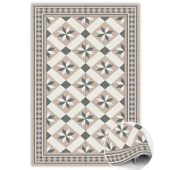 Tapis PVC Tulup 100x150 cm Facile d'entretien Étoiles à huit branches
