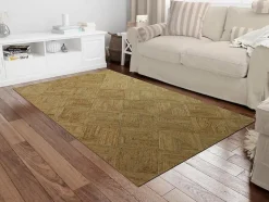 Tapis rectangle 100% jute tressé -160 x 230 cm - Naturel - DAYA