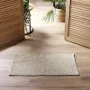 Tapis Rectangle (50 x 80 cm) Lazaro, Coton & Polyester Tissé - 50x80cm - Beige