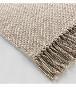 Tapis Rectangle (50 x 80 cm) Pietro, Coton & Polyester Tissé - 50x80cm - Beige