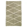 Tapis rectangle Balte 100% coton kaki L.100 x l.150 cm