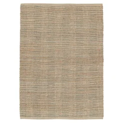 Tapis rectangle intérieur Melua GoodHome coton et toile de jute beige tissage vert L.120 x l.170 cm