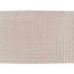 Tapis rectangulaire à poils ras motif contemporain beige 160 x 230 cm Oviala