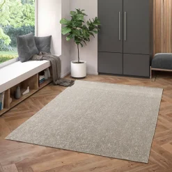 Tapis rectangulaire gris 230 x 160 cm effet viscose GoodHome Yoroo
