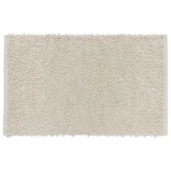 Tapis rectangulaire Soana bouclette 60x90cm- Blanc- Atmosphera