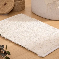 Tapis rectangulaire Soana bouclette 60x90cm- Taupe- Atmosphera