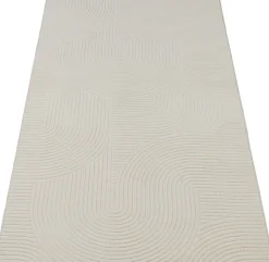 Tapis Rio salon antidérapant arc, Crème, 80 x 150 cm