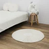 Tapis Rond - Home Deco Kids - Soleil - Lurex - Crème - 80 Cm