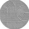 Tapis rond à relief Lena Gris 200x200cm