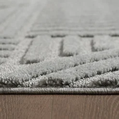 Tapis rond à relief Lena Gris 200x200cm